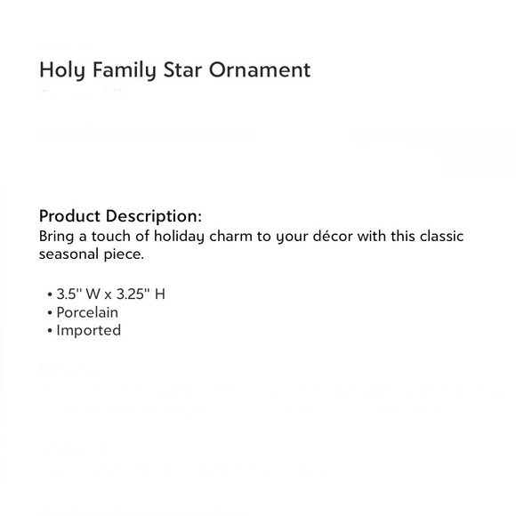 Nativity Star Ornament Light Cover - Picture 2 of 6